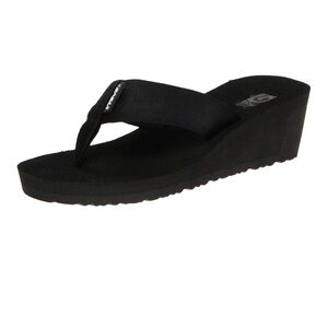 EUC Women's Black Teva Wedge Sandals (Sz 7)